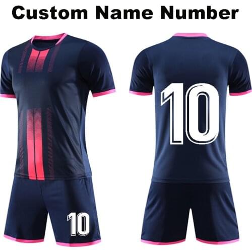 Men Boys Soccer uniforms, Youth Futbol Kits , Male Shirt Football , Kids Soccer Tee Shirt Shorts Suit Free Custom Name Number