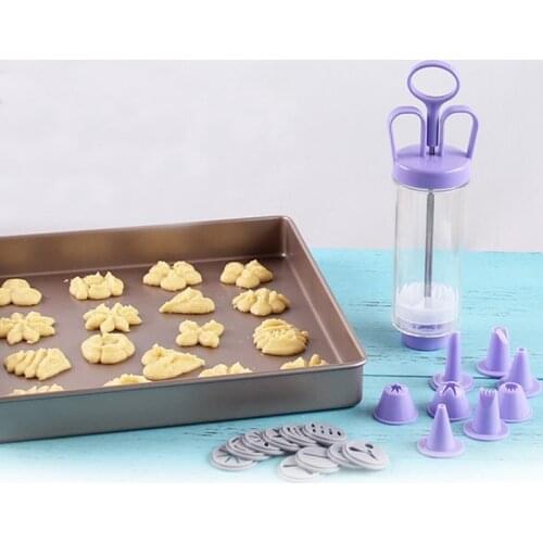 Icing Piping Syringe Gun + 8 Nozzles Fondant, Cookie Presses Sets, Cake Extruder Machine Making Gun,Biscuit Maker
