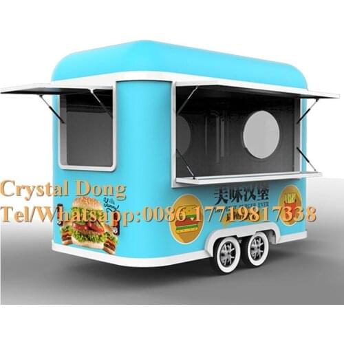 China Food Trailer Factory Pri Freezer Fast Food Truck Trailer Cart With Free Shipping By Sea