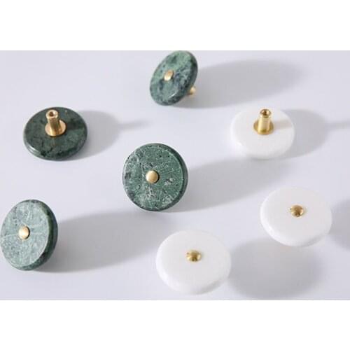 Brass Marble Cabinet Knobs Natural Stone Kitchen Handles Minimalism Brass Knobs Nordic Drawer Pull Handle Furniture Hardware
