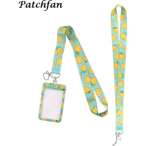 AD437 Patchfan Fashion Cartoon Lemon Hard Staff Identification Name Badge ID Card Access Exhibition Card With Lanyards