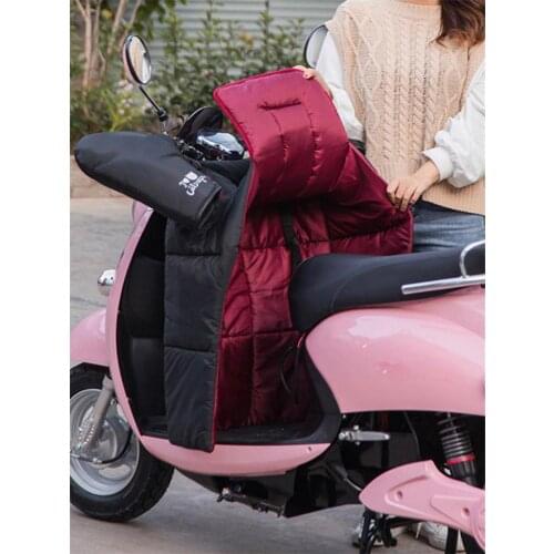 Motorcycle Leg Lap Apron Cover With Handlebar Muffs Black Waterproof Windproof Covered Resist Cold Winter Warm Universal