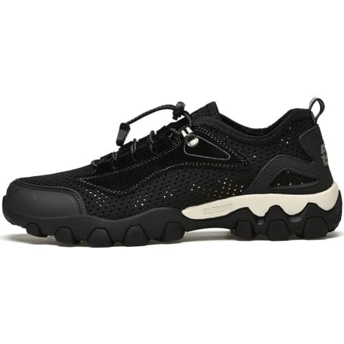 Men Shoes Trekking Hiking Shoes Breathable Elastic Mesh Outdoor Mens Sneakers Walking Desert Men Sport Quick-dry Beach Shoes