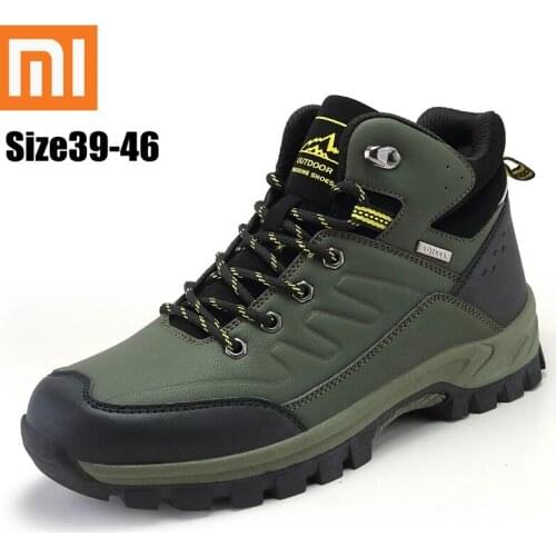 Xiaomi Men Winter Boots Hiking Shoes Trekking Outdoor Climbing Mountain Shoes Sneakers Waterproof Sport Shoes Big Size 39-46