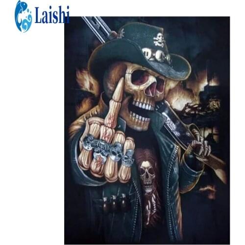 Full Square Diamond Male skeleton 5D DIY Diamond Painting 3D full drill/round Embroidery Cross Stitch Rhinestone Painting Decor