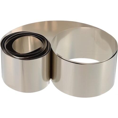 1pc High Purity Nickel Ni Plate Highly Polished Silver Gray Foil Thin Sheet 0.1x30x1000mm For Industrial Equipment