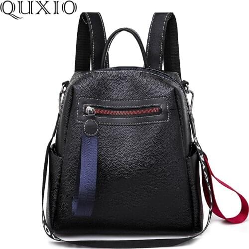2019 New PU Leather Womens Backpack Retro Fashion Hot Sale Zipper School Bag Ladies Backpack High Quality Mochila Hombre Tigernu