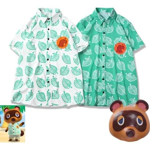 New Game Animal Crossing Tom Nook Cosplay T-Shirt mask accessories Men T Shirt Anime Short Sleeve Tees