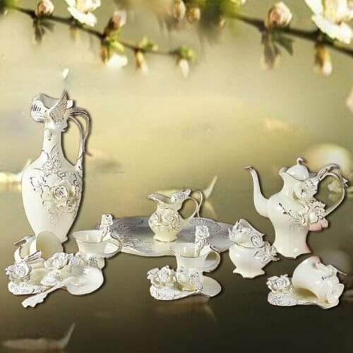 New bone China painted gold coffee set creative practical enamel porcelain coffee cup European style afternoon tea set