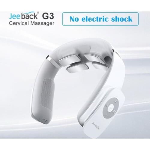 New Jeeback G3 Electric Wireless Neck Massager TENS Pulse Relieve Neck Pain 4 Head Vibrator Heating Cervical Massage Health Care