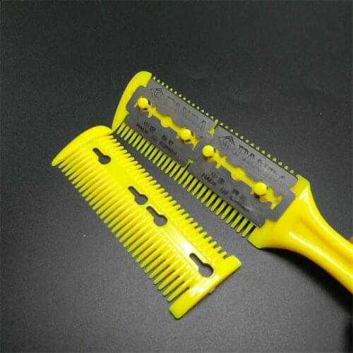 Hair Cut Styling Barber Scissor Razor Magic Blade Comb Hairdressing Tool Kit 1PCS Top Quality Double-Sided Knife Hair Scissors