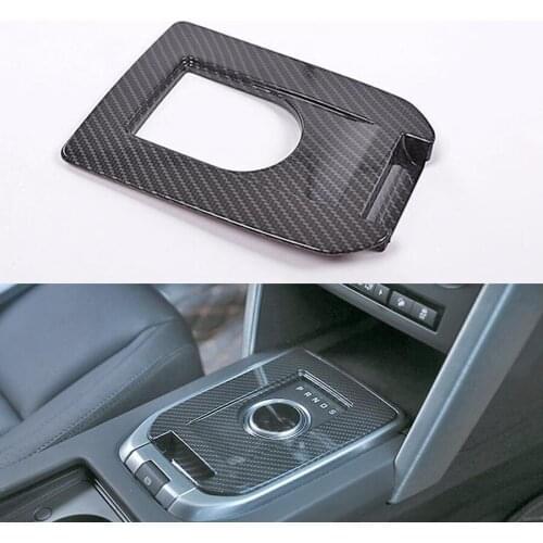 Fit For Land Rover Discovery Sport 2015-2017 Auto Car Gear Shift Box Panel Frame Trim Sticker Car-styling ABS Carbon Fiber Black