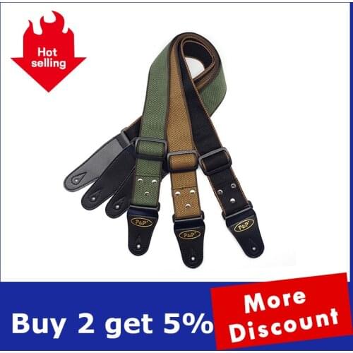 Adjustable Pure Cotton Guitar Strap for Acoustic Electric Bass Guitar Musical Accessories Colors Optional