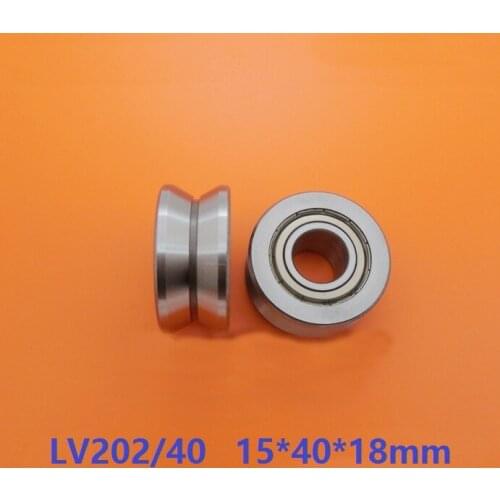 20pcs/lot LV202/40 15x40x18 mm V groove roller bearing roller wheel pulley bearing guide track 15*40*18mm