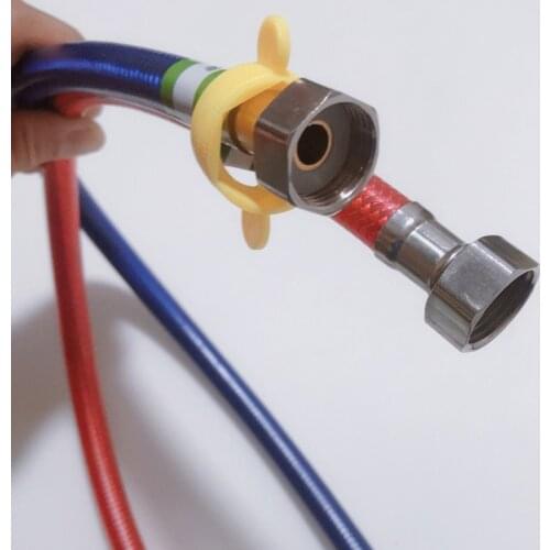 Red Blue Water Inlet Hose G1/2" PVC Bathroom Shower Glue-coated water pipe Plumbing Hose Flexible Shower Head Pipe 30cm - 2M