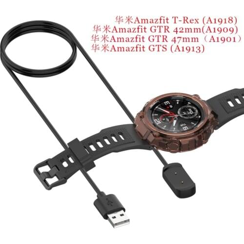 Smart Watch Charger For Amazfit T-Rex / GTR 42 47mm/ GTS Charger USB Charge Charging Cable Cradle Dock Charger New 1M