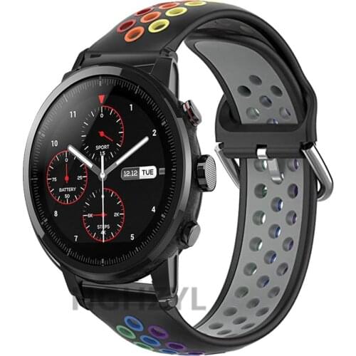 Wrist Strap Sports Silicone bands for Xiaomi Huami Amazfit PACE Stratos 3 2 2S GTR 2 47mm Smart Watch Replacement band