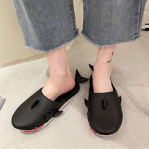 Shark Summer Unisex Slippers Cartoon Funny Rainbow Shoes Lovely Indoor Slippers Adult Children Home Shoes Soft Sole Slipper