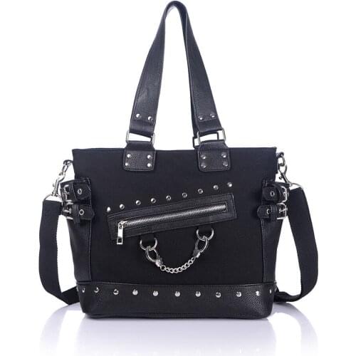 Women Lady Girls Charm Gothic Punk Handbag Messenger Shoulder Bag