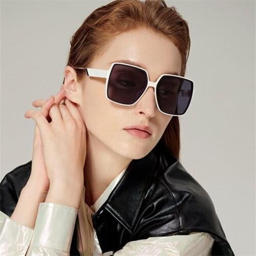 2021 Gradient New Sunglasses Women Oversized Eyewear Brown Pink Sea Color Sun Glasses for Female Gift Brand Designer Uv400