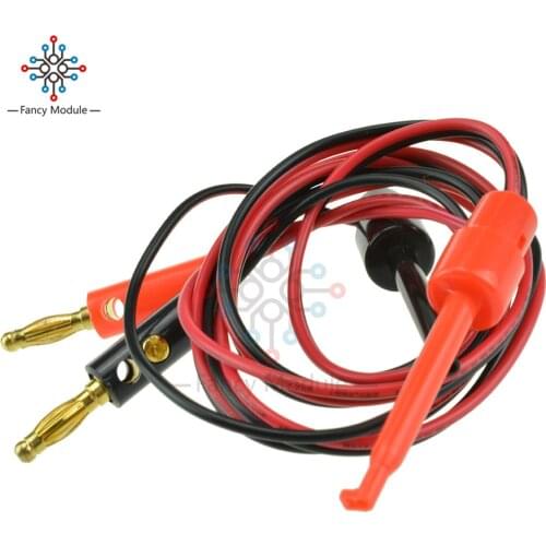 1 Pair Small Test Hook Clip to Banana Plug for Multimeter Test Lead Cable