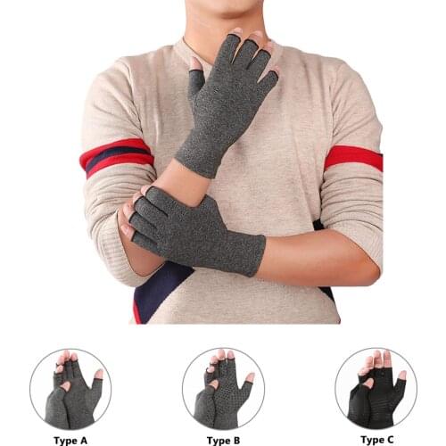 1 Pair Compression Arthritis Gloves Wrist Support Cotton Joint Pain Relief Hand Brace Women Men Therapy Wristband