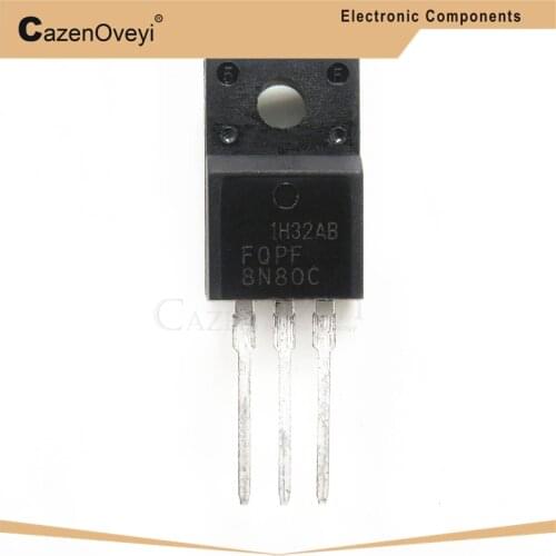 10pcs/lot FQPF8N80C TO-220 8N80C 8N80 TO220 new MOS FET transistor In Stock