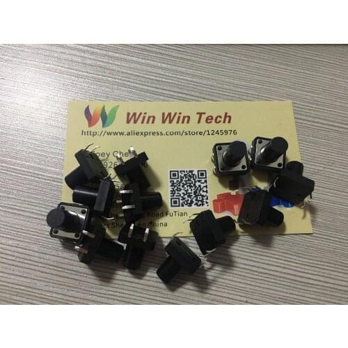 1000pcs 6*6x4.3mm 6X6X5mm DIP Tactile Tact Mini Push Button Switch Micro Switch Momentary DIP-4 6X6X6 6x6x7 6x6x8 6x6x9 6x6x10