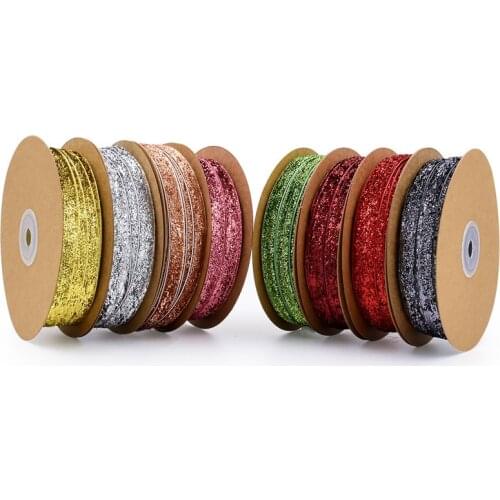 20 meters/roll) 10mm Glitter Velvet ribbon wholesale gift wrapping decoration Christmas lace ribbons