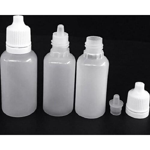 50Pcs 10ml Soft Empty Squeeze Dropper Bottles Eye Drop Liquid Storage Containers Anti theft cover, convenient for filling liquid