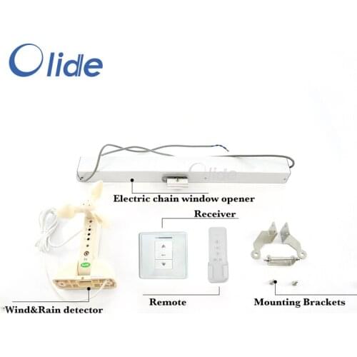 Automatic Swinging Open Window Opener With Hardwired Rain and Wind Sensor