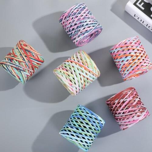 Raffia Paper Ribbon Decoration Wedding Rope Ribbon for Natural Paper Twine Gift Party Easter Packing Craft Wrapping 200 Meters