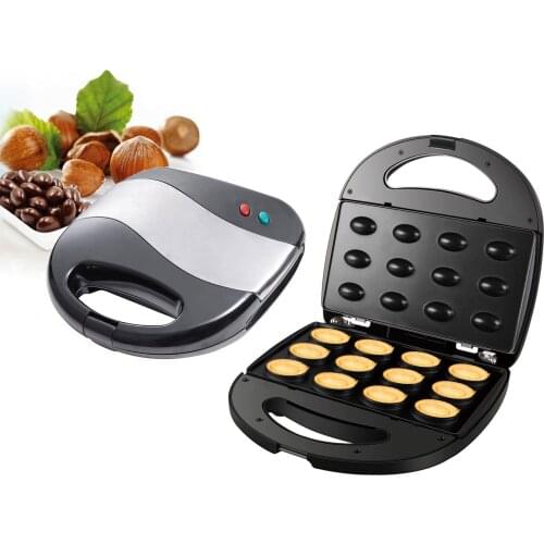 Electric Walnut Cake Maker Automatic Mini Nut Waffle Bread Machine Sandwich Iron Toaster Baking Breakfast Pan Oven EU plug