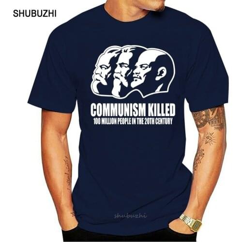 Communism Killed Marx Anti-communist Anti-Socialism MAGA Qanon T Shirt Casual Men Clothing