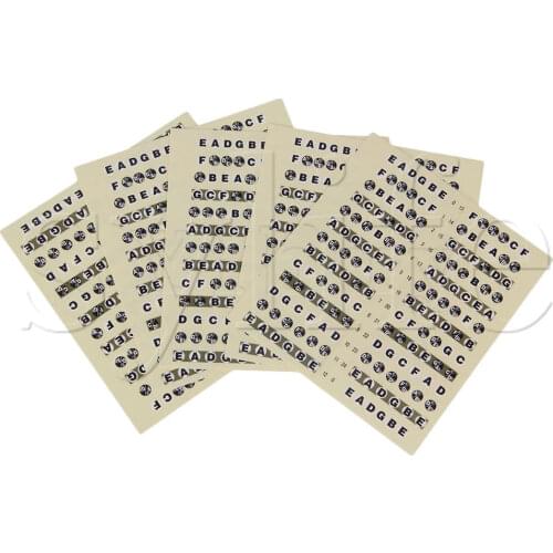 Guitar Fretboard Note Sticker Musical Scale Label Beginner Decal Pack of 5