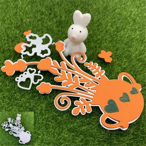 Illustration vase metal cutting mold scrapbook paper model handmade greeting card album puncher art cutting mold