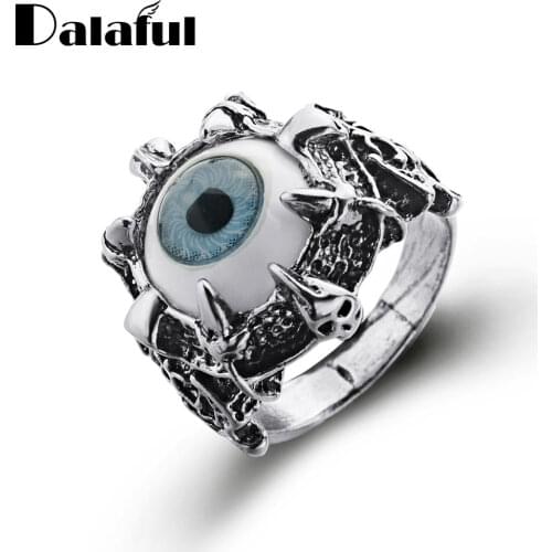 Unisex Womens Mens Punk Eyes Claw Biker Gothic Ring Size 8 9 10 11 J026