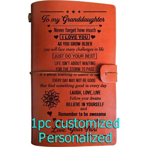 Engraved Leather journal personalized gifts to my husband BJ171 Customized Notebook A5 Dropshipping Supplier US Store Diary