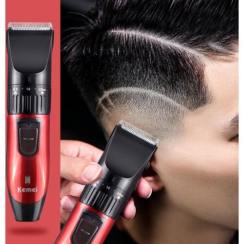 Men Hair Clipper Electric Beard Hair Trimmer Rechargeable Hair Cutting Machine KM730 Shaving Hairs Beard Styling Tools Clippers