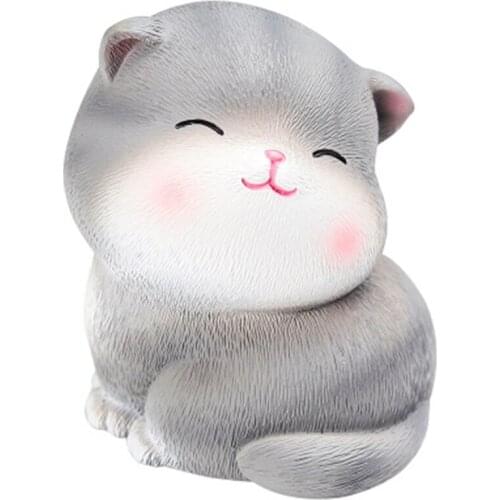 ZOCDOU1 Piece Cute Cartoon Chubby Cat Small Statue Little Figurine Crafts Figure Ornament Miniatures