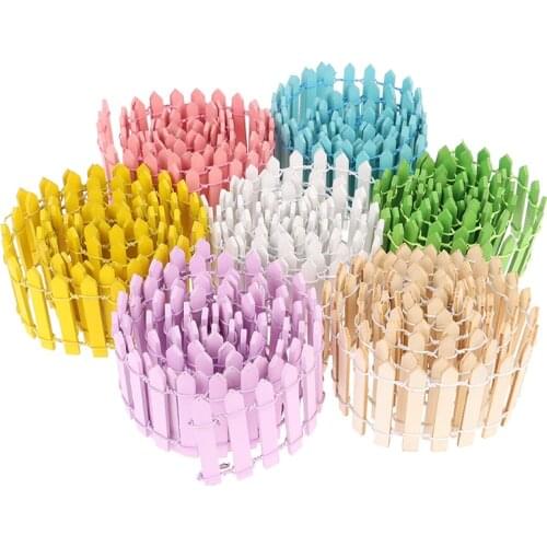 100*5cm Doll House Miniature Small Wood Fence DIY Fairy Garden Micro Dollhouse Plant Pot Decor Ornament DIY Miniature