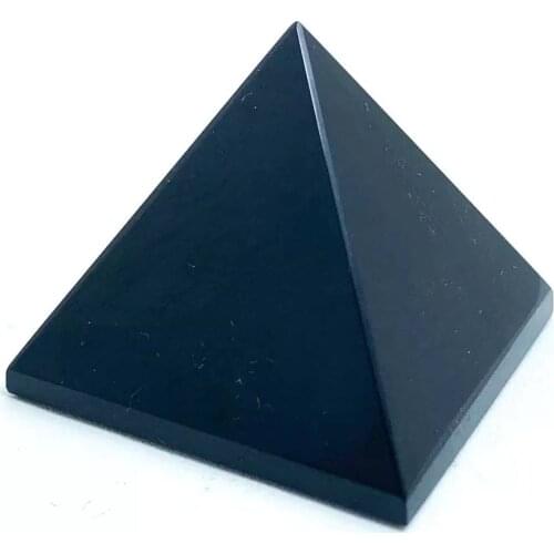 MOKAGY 100mm Natural Obsidian Quartz Stone Large Crystal Pyramid for Healing 1pc