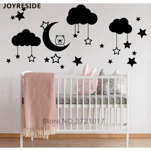 Clouds Stars Sleeping Rooms Wall Decals Home Baby Children Bedroom Decor Sweet Dreams Stickers Vinyl Wall DecalArt Design M312