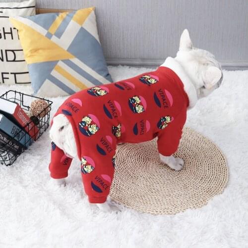 French Bulldog Clothing Pug Dog Clothes Pajamas Jumpsuit Sleepwear Overalls Poodle Schnauzer Frenchie Dog Costume Coat Dropship