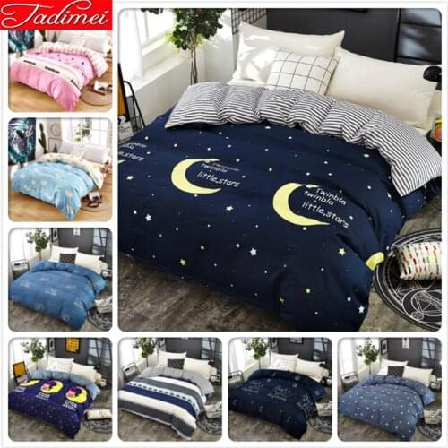 AB Double Size 1 piece Duvet Cover Adult Kids Soft Cotton High Quality Quilt Comforter Bedding Bag 150x200 180x220 200x230 Queen