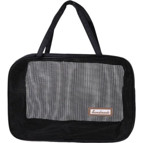 Portable Bathing Bag Mesh Shower Toiletry Pouch Travel Makeup Storage Holder