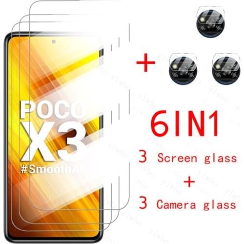 Poco x3 glass for xiaomi poco x3nfc back camera lens tempered glass pocophone poko f3 f2 m3 x3 pro screen protective glass film