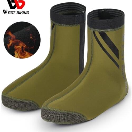 WEST BIKING Cycling Shoe Covers Waterproof Warm Thermal Man Woman Overshoes Road Bicycle Bike MTB Winter Shoe Cover Protector
