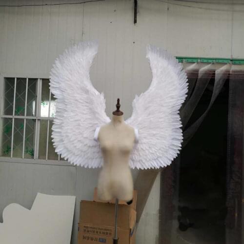 High quality beautiful white angel wings nice fairy wings creative Magazine shooting props Wedding decorations Cosplay costume