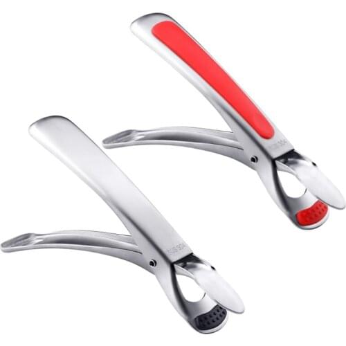 Anti-Scald Bowl Clamp 304 Stainless Steel Silicone for Moving Bowl Household Pot Pan Clamp with Bottle Opener Function